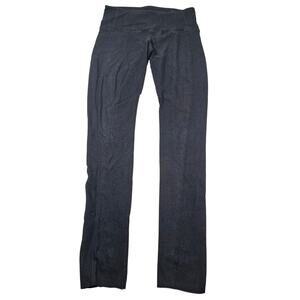 Lululemon sz 6 dark grey ribbed knit leggings full ankle lounge performance